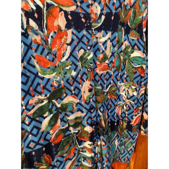 Art to Wear Grace Elements Large Petite Colorful Floral Cardigan - Picture 5 of 6